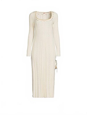 Free People Heart Of Gold Midi Dress in Egret (view 1)