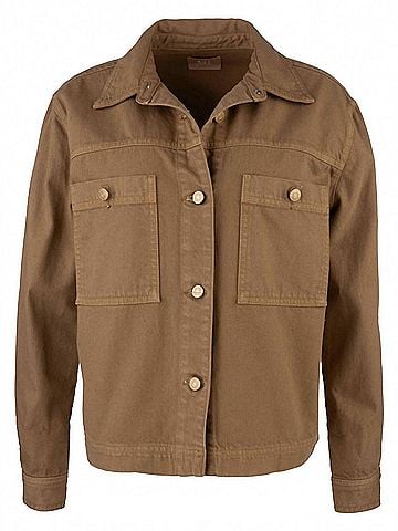 Kut from the Kloth Women's Placid Shirt Jacket in Camel (view 2)