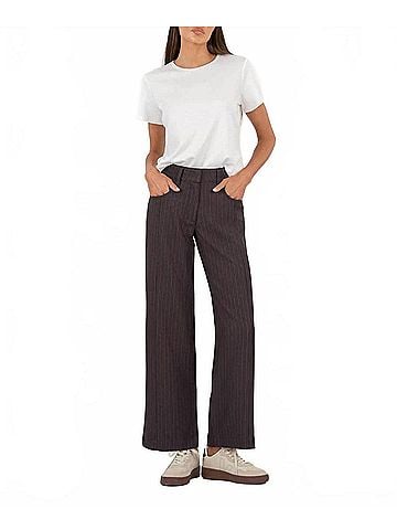 Kut from the Kloth Charlotte High Rise Wide Leg Trouser in Chocolate (view 2)