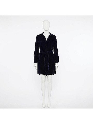 Bella Dahl Velvet Corduroy Tunic Dress in Navy (view 1)