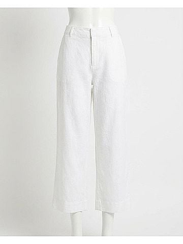 Bella Dahl Saige Wide Leg Crop Pants in White (view 1)
