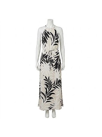 Bella Dahl Women's Maxi Halter Dress in Maui Palm Print (view 1)