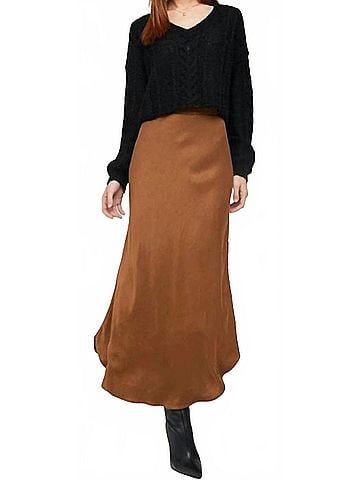 Bella Dahl Bias Slit Skirt in Twilight Gold (view 2)