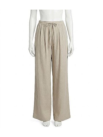 Bella Dahl Wide Leg Pleated Pant in Foggy Coast (view 1)