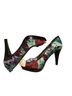 Style&Co 100% Synthetic Floral Graphic Marled Tropical Tie-dye Multi Color Heels Size 6 - photo 5