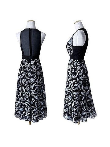 Sandro Floral Embroidered Midi Mesh Dress Casual Dress (view 2)
