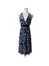 Sandro Floral Black Blue Casual Dress Size 4 - photo 4