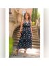 Sandro Floral Black Blue Casual Dress Size 4 - photo 3
