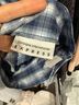 Express Plaid Blue White Casual Pants Size XS - photo 3