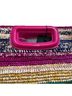 Maje 100% Raffia Stripes Pink Bucket Bag One size - photo 5