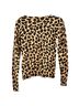 Cynthia Rowley 100% Cashmere Animal Print Multi Color Brown Pullover Sweater Size XS - photo 2