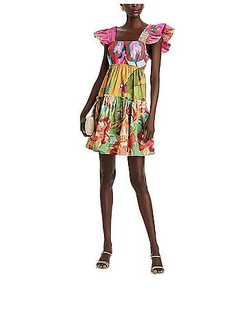 FARM Rio Foliage Mix Mini Dress Casual Dress (view 1)