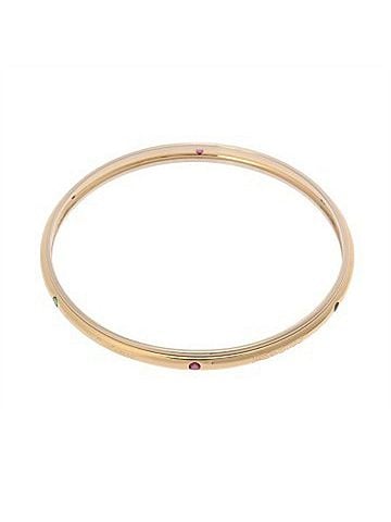 Saint Laurent SAINT LAURENT Emerald Multi-Stone Bracelet for Men and Women, 18K Yellow Gold (YG) White (WG), A-Rank, Used, Ginzo (view 1)