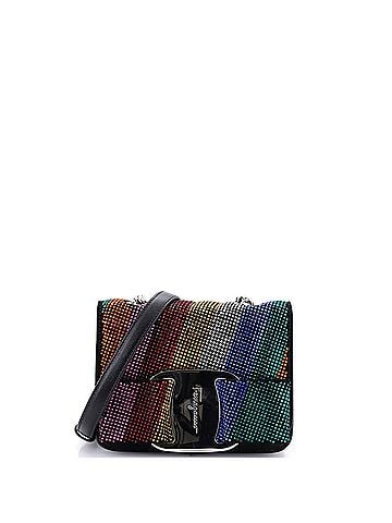 Salvatore Ferragamo Miss Vara Bow Crossbody Bag Crystal Embellished Leather Mini (view 1)