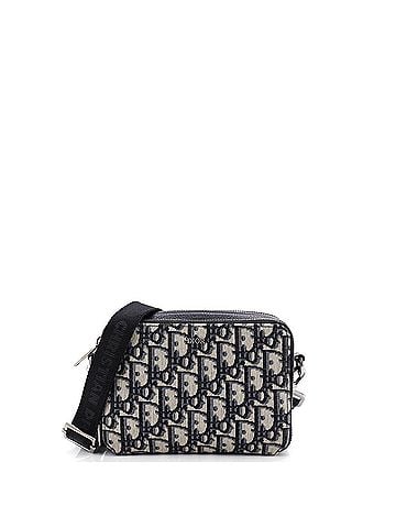 Christian Dior Double Zip Crossbody Pouch Oblique Canvas (view 1)