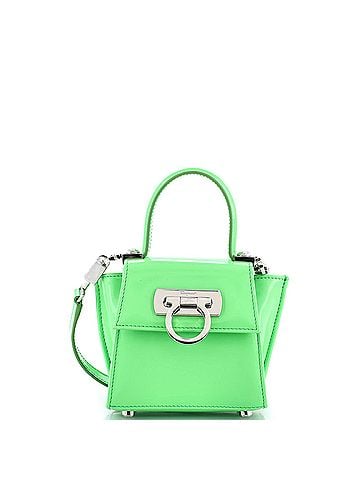 Salvatore Ferragamo Iconic Top Handle Bag Leather Micro (view 1)
