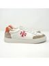 Tory Burch 100% Leather Color Block White Orange Sneakers Size 8 - photo 5