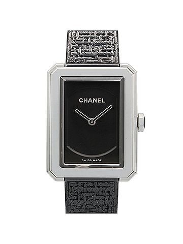 Chanel Chanel Boyfriend Tweed Watch, Stainless Steel, Women's, Black, H5317 (view 1)