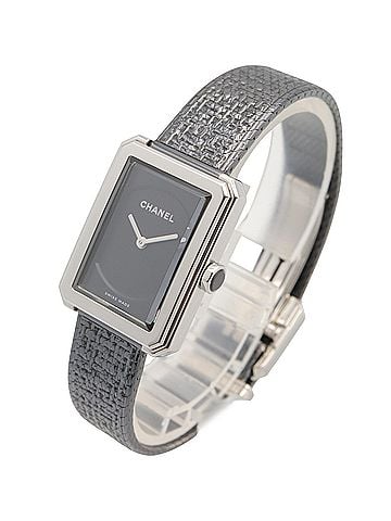 Chanel Chanel Boyfriend Tweed Watch, Stainless Steel, Women's, Black, H5317 (view 2)