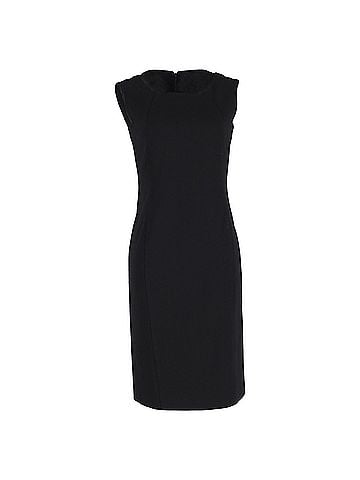 Max Mara  Max Mara Sleeveless Midi Shift Dress in Black Polyester (view 1)
