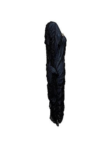 Bottega Veneta Bottega Veneta Square Neckline Midi Length Dress in Black Viscose (view 2)