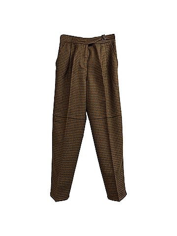 ETRO Etro Checked Trousers in Brown Wool (view 1)