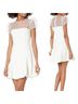 Likely 67% Polyester 27% Rayon 6% Spandex 100% Polyester White Casual Dress Size 8 - photo 1