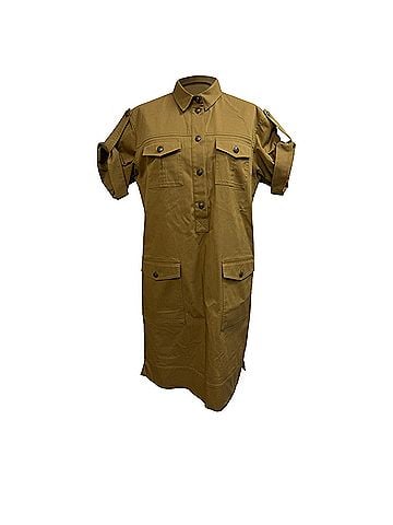 ETRO Etro Pocket Detail Dress in Brown Cotton (view 1)