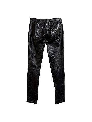 ETRO Etro Leather Trousers in Black Viscose (view 2)