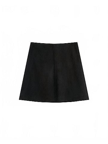 By Malene Birger Nola Suede Mini Skirt in Black (view 1)