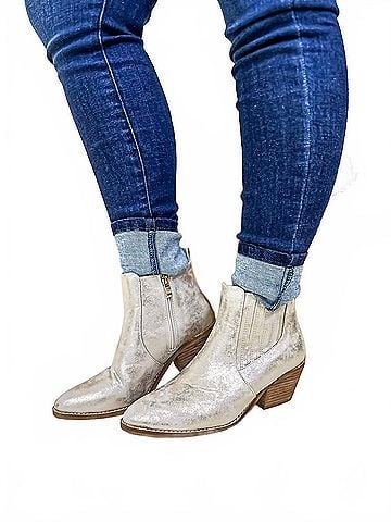 Corkys Women's Metallic Potion Bootie in Gold (view 2)