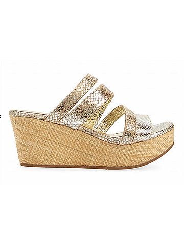 Chocolat Blu Women's Wavy Wedge Sandals in Tan (view 1)