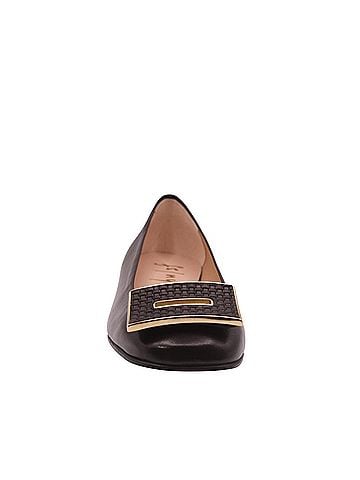 fs/ny Women's Drum-76 Napa Flat Shoes in Black (view 2)