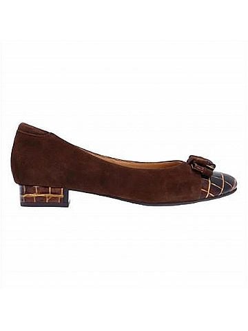 L'Amour Des Pieds Women's Farida Leather Pump Shoes in Chocolate Brown (view 1)