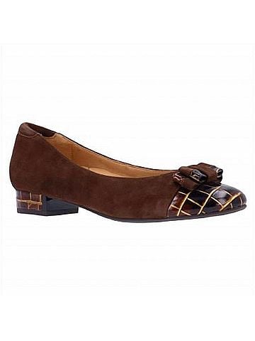 L'Amour Des Pieds Women's Farida Leather Pump Shoes in Chocolate Brown (view 2)