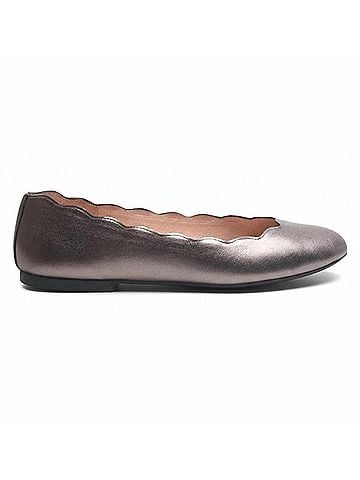fs/ny Women's Jigsaw Leather Flats in Pewter (view 1)