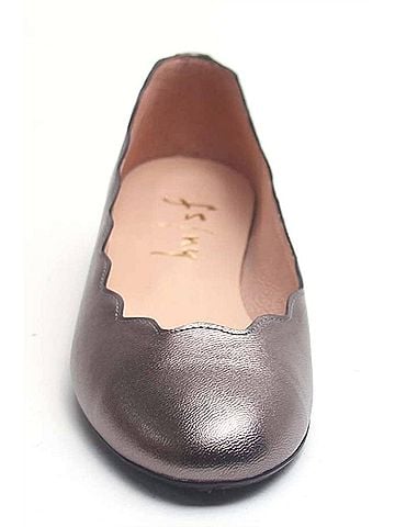 fs/ny Women's Jigsaw Leather Flats in Pewter (view 2)