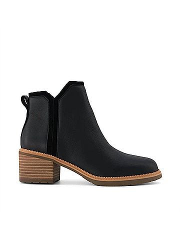 TOMS Women's Hailey Heeled Boot in Black (view 1)