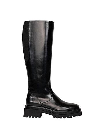 Homers Women's Golva Leather Knee High Boots in Poncho Negro (view 1)
