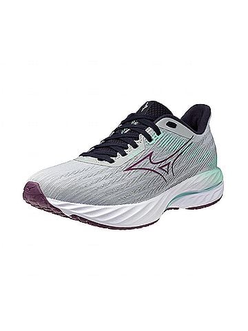 Mizuno Women's Inspire 21 Running Shoes in Gray/Navy (view 2)