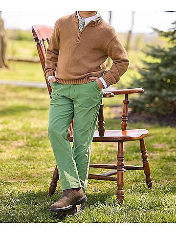 Little English Quarter Zip Sweater in Chesnut (view 2)