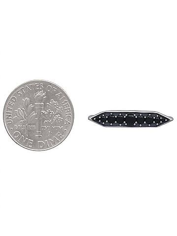 Nina Artisan Sterling Silver Crystal Stacking Ring in Silver (view 2)