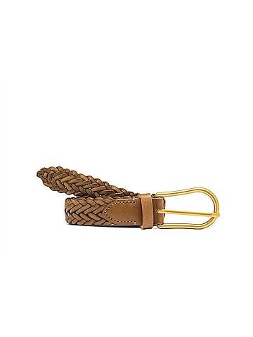 Gianni Chiarini Women's Braided Leather Belt in Beige (view 1)