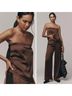 Anthropologie 100% Polyester Solid Brown Sleeveless Top Size M - photo 4
