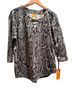 Ruby Rd. Snake Print Black White 3/4 Sleeve Blouse Size M - photo 1