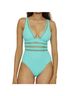 Becca Solid Blue One Piece Swimsuit Size S - photo 1