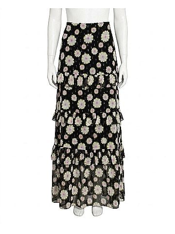 Nicole Miller Hazy Daisy Tiered Maxi Skirt in Hazy Daisy (view 1)