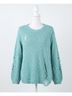 Umgee Green Distressed Plus Sweater in Dusty Mint Size 1X - photo 1