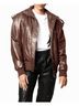 Nicole Miller Brown Leather Space Jacket in Brown Size M - photo 2