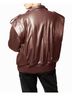 Nicole Miller Brown Leather Space Jacket in Brown Size M - photo 3